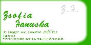 zsofia hanuska business card